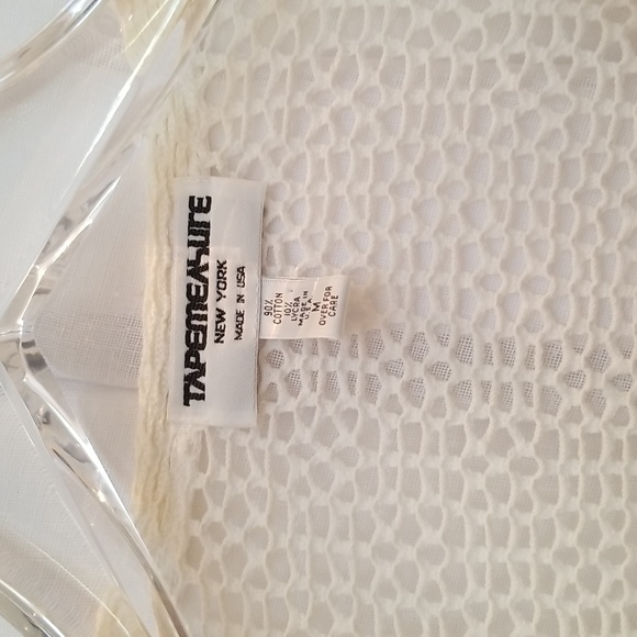 Tapemeasure NY Ex. Cond & Cleaned Fisherman Crochet Coverup Blouse, M, $25 - Picture 3 of 16